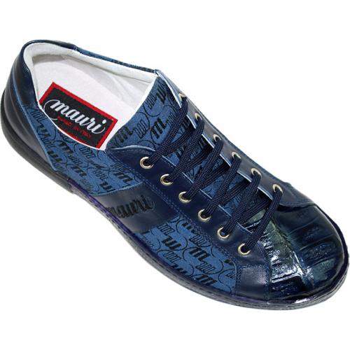 Mauri 8873 Denim Blue / Alligator / Mauri Fabric Sneakers